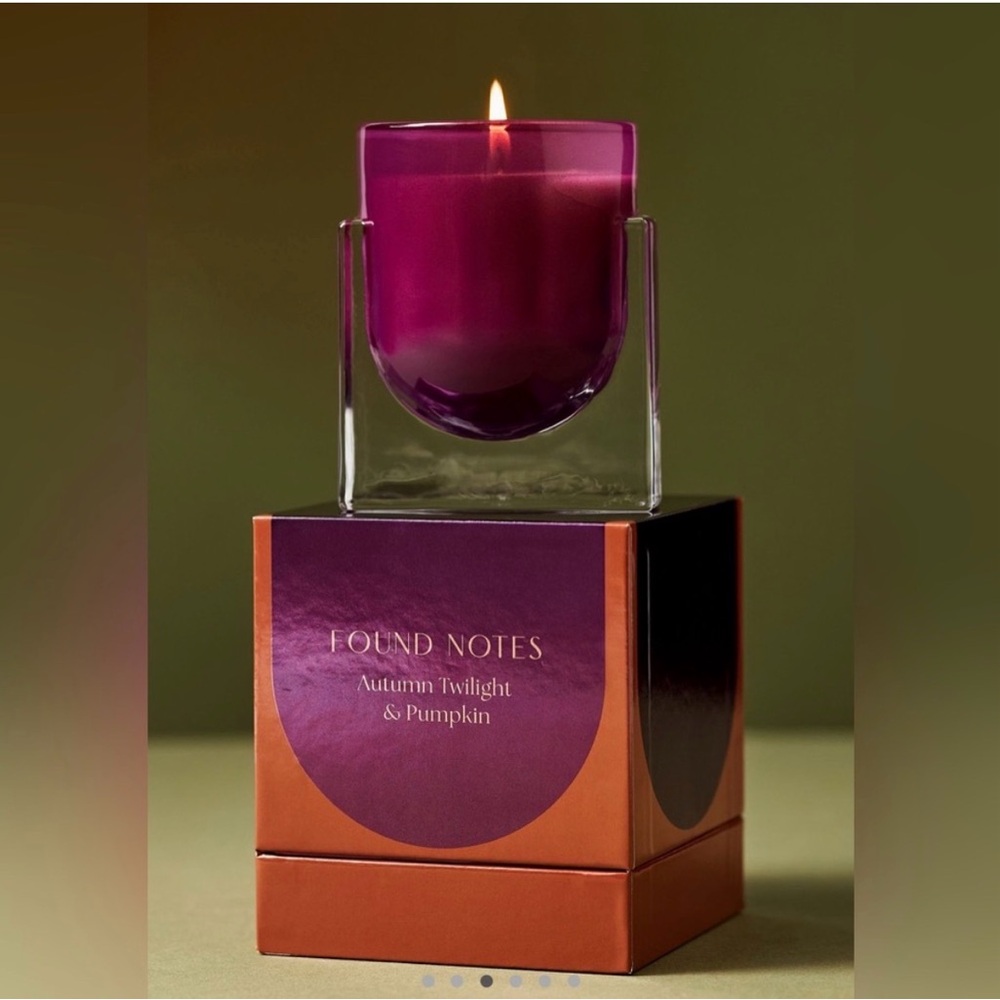 Anthropologie Found Notes Gourmand Autumn Twilight Pumpkin Candle